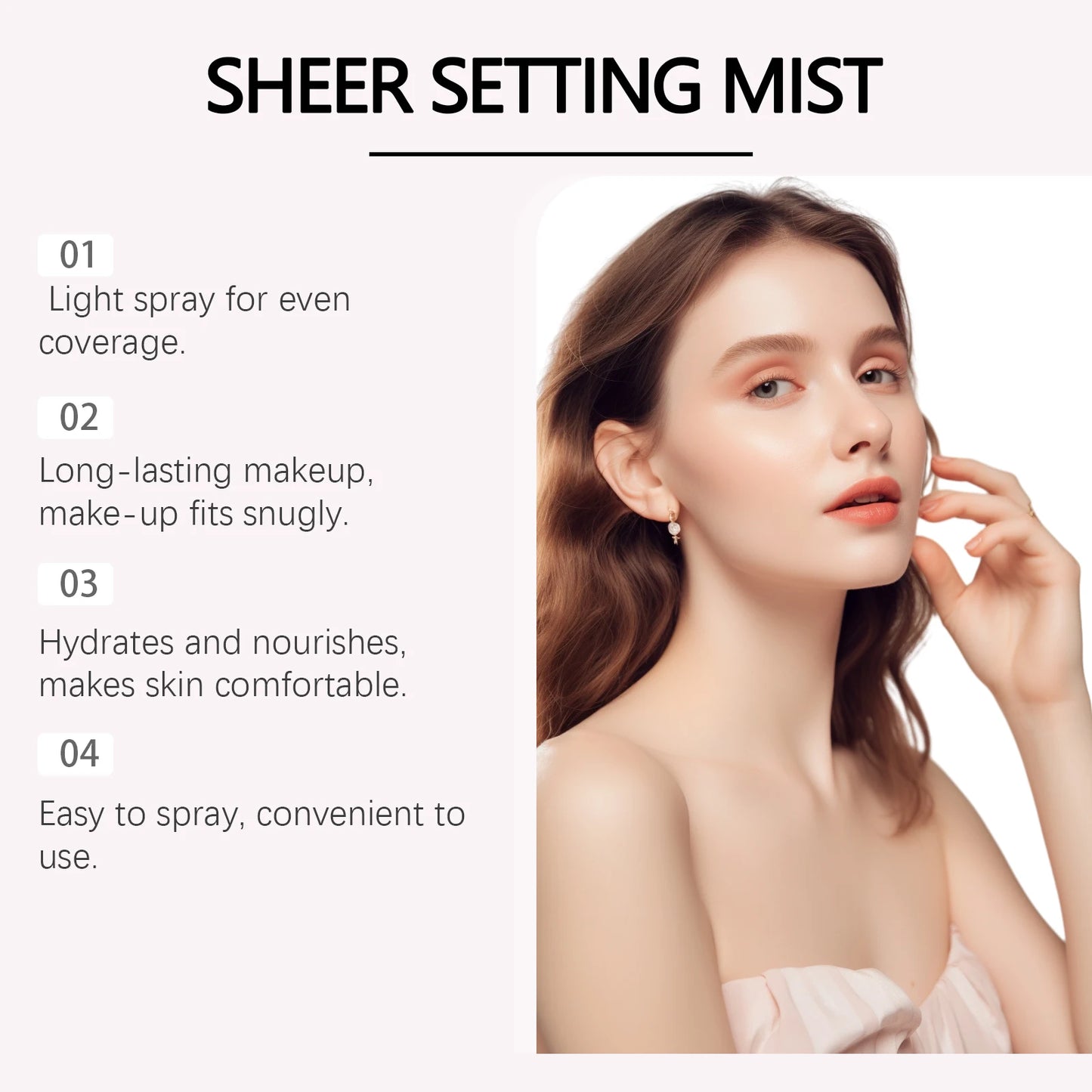 🌞 Setting Mist con SPF 50 – “Glass Skin en Spray”