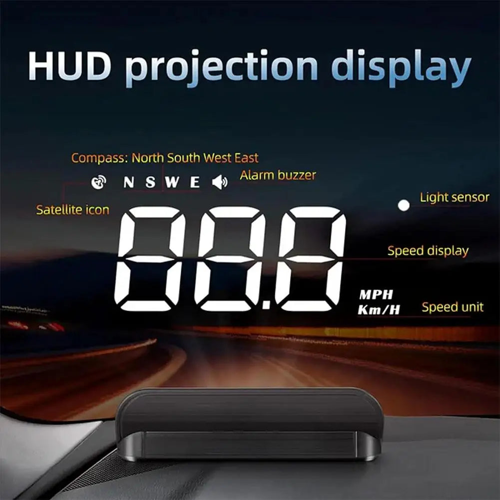 All-Purpose GPS Holometer Head Up Display Auto Windshield Speed Projector HUD Car Holographic Speedometer Car Electronic Devices