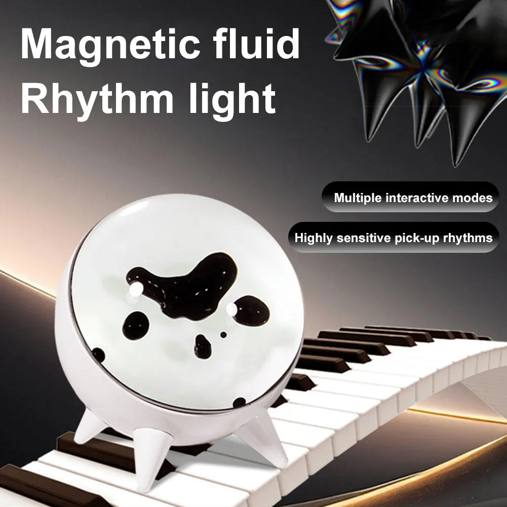 Ferrofluid Music Rhythm Lamp Sound Sensitive Magnetic Fluid Pickup Lamp Ferrofluid Visual Display Lamp for Home Office Decor