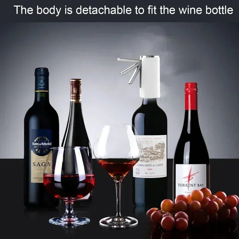 Smart Alcohol Dispenser Electric Wine Separator Quick Aerating Awakening Wine Decanter Dispenser Pump Bar Wine Pourer for Party