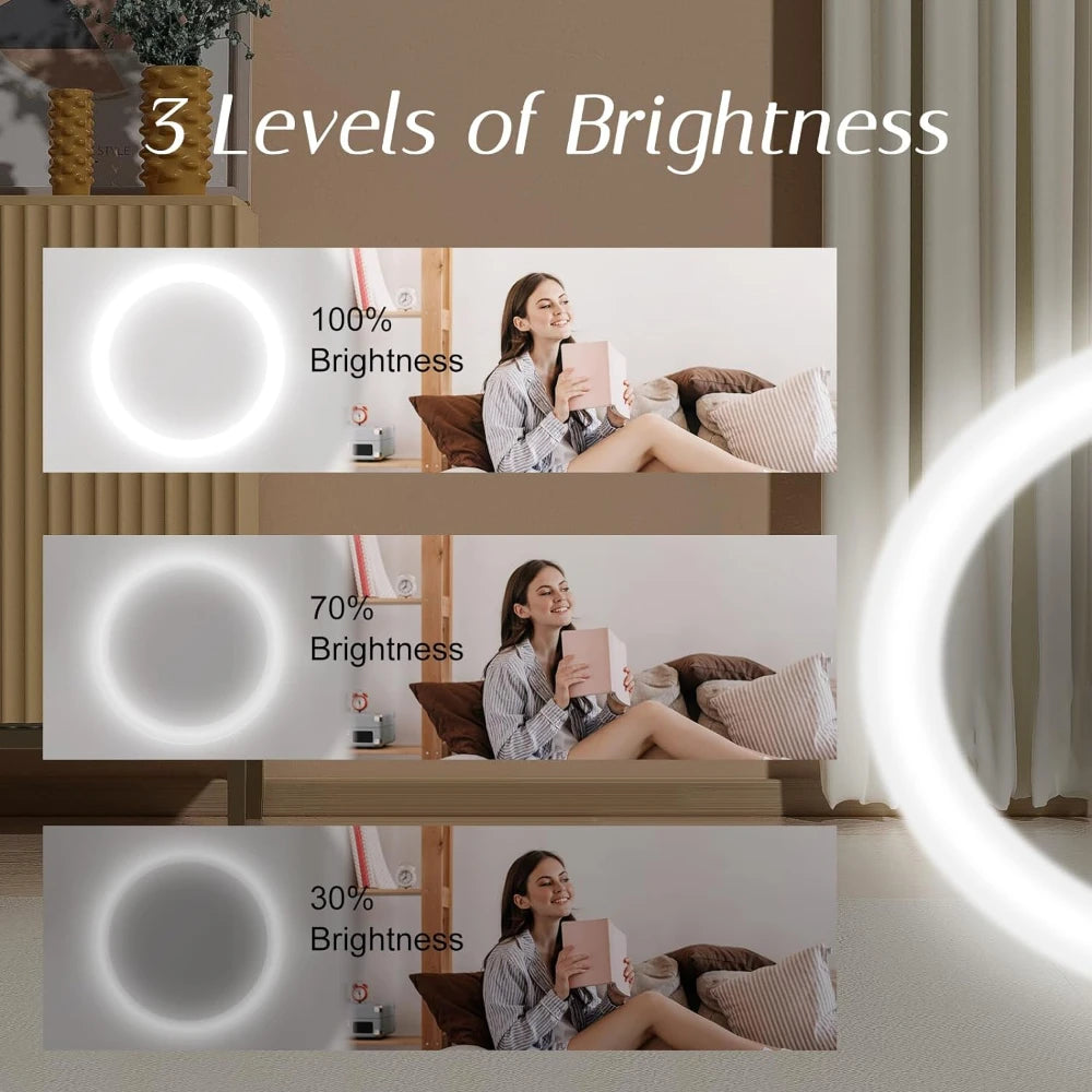 Compact Mirror with Light,1X/3X Magnification LED Pocket Mirror with USB Data Cable, Pink Mini Mirror for Purse, Pocket,Travel