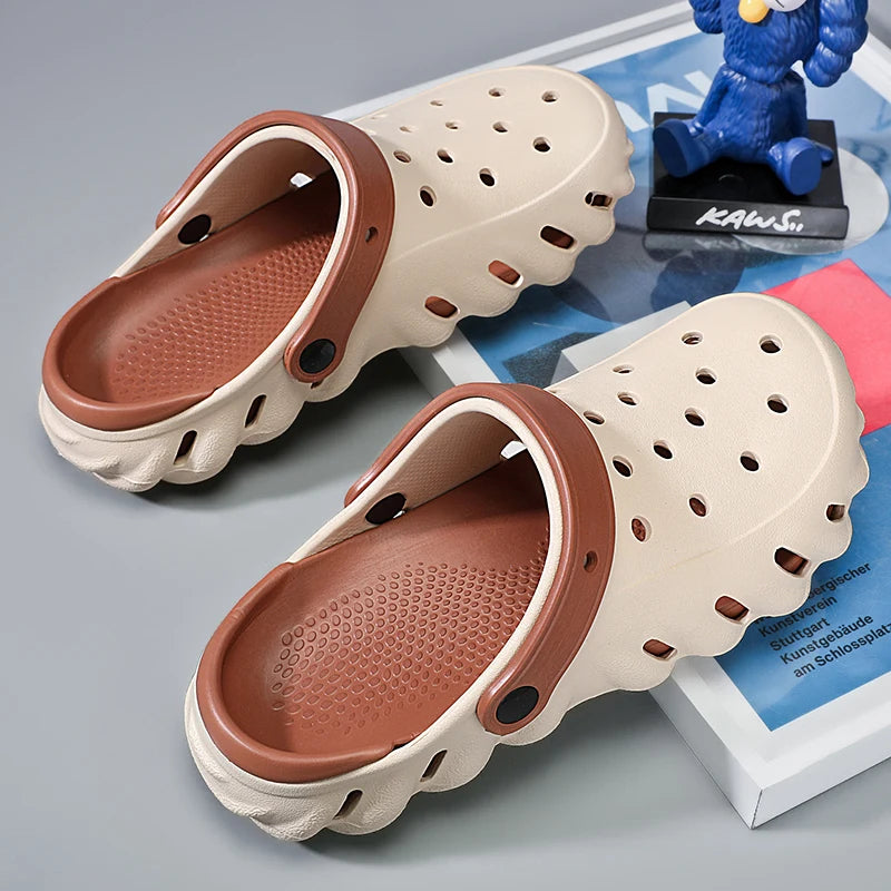 2024 Summer New Fashion Cave Garden Shoes Comfortable Soft Sole Outdoor Indoor Men's and Women's Beach Trend Slippers