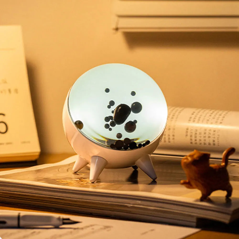 Ferrofluid Music Rhythm Lamp Sound Sensitive Magnetic Fluid Pickup Lamp Ferrofluid Visual Display Lamp for Home Office Decor