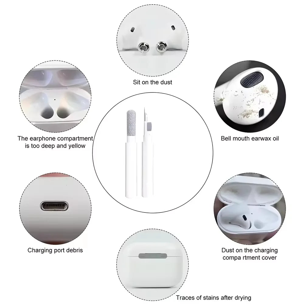 NNBILI Cleaning Pen for Cleaner Kit Set Compatible With Airpods Pro 1 2 Wireless Earphone Cleaning Tools for Bluetooth Headset